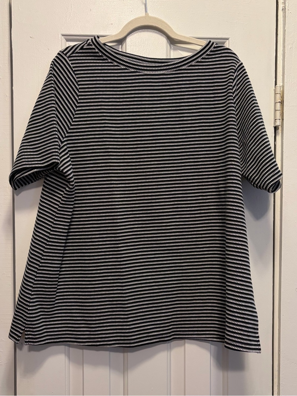 Joan Rivers 1x Black and White Striped Top